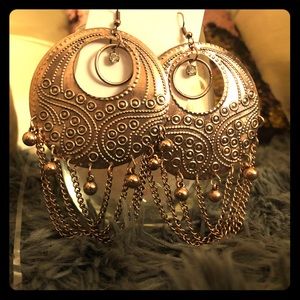 Bronze Draped Earrings